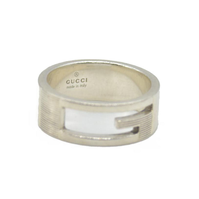 Gucci Sterling Silver G Cutout Ring 18 CONSIGNMENT