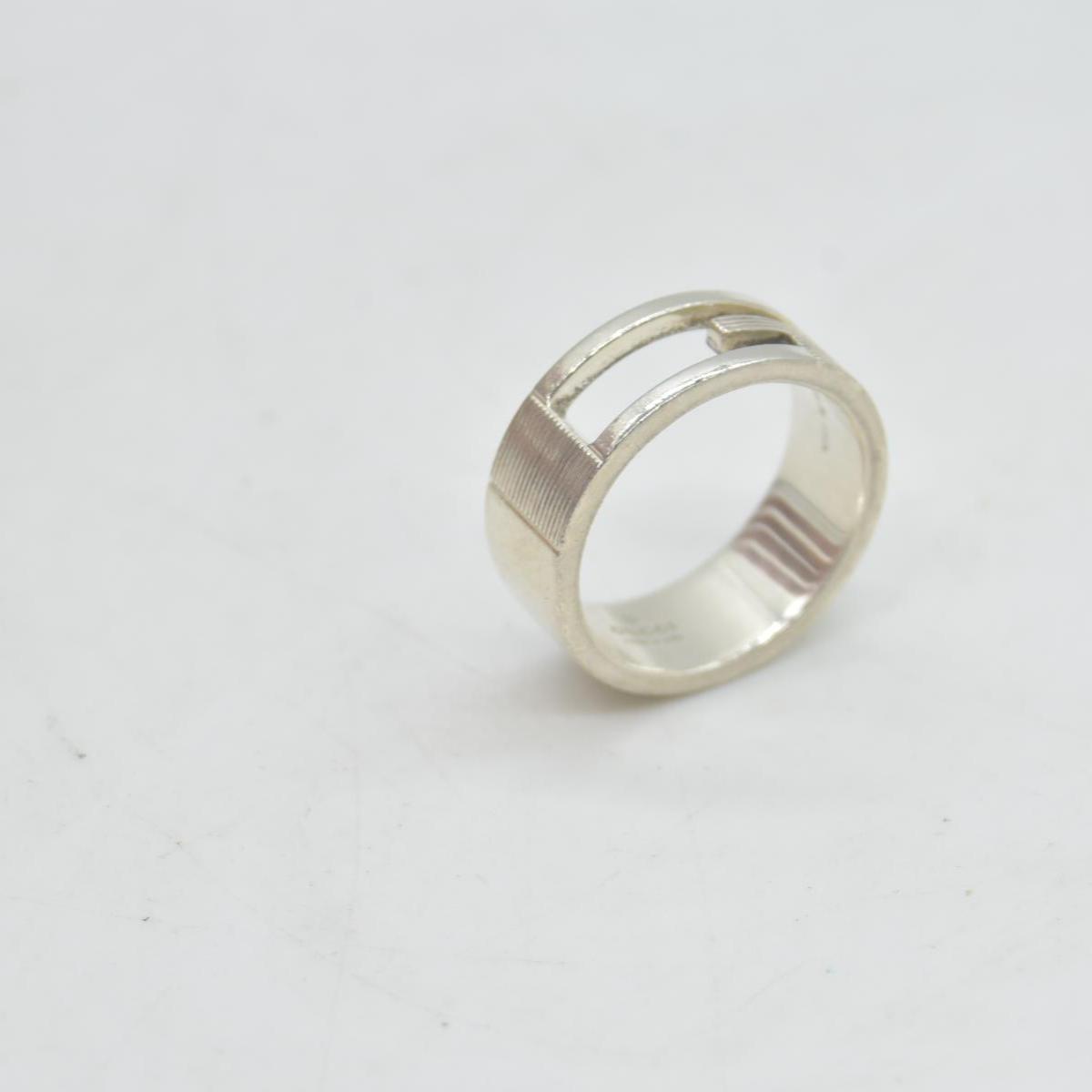 Gucci Sterling Silver G Cutout Ring 18 CONSIGNMENT