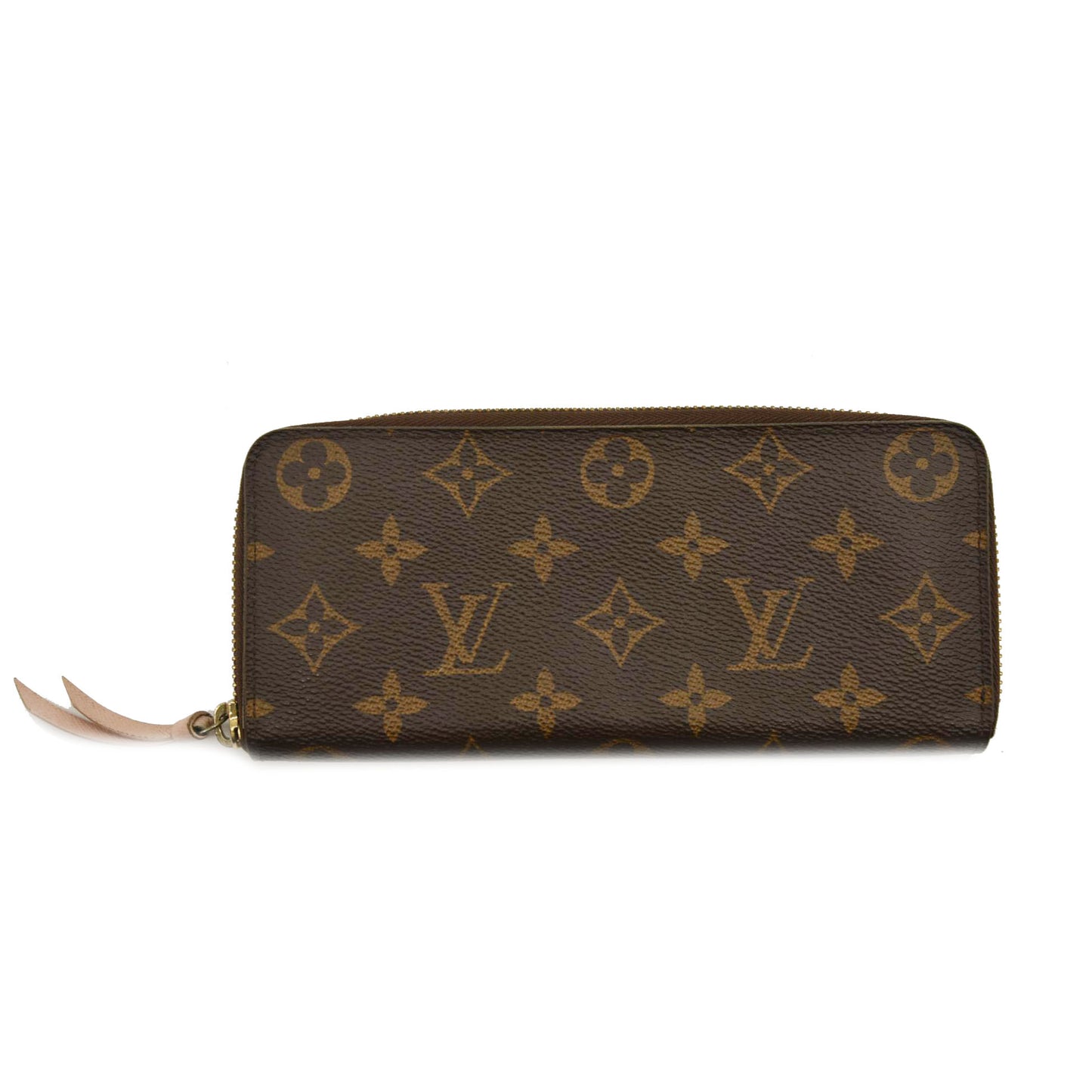 LOUIS VUITTON Damier Ebene Clemence Wallet Rose Ballerine CA0196