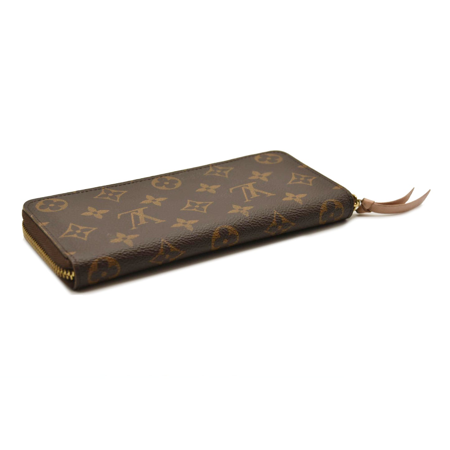 LOUIS VUITTON Damier Ebene Clemence Wallet Rose Ballerine CA0196
