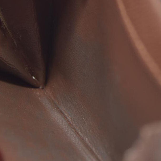 AUCTION $430 Louis Vuitton Monogram Porte Monnaie Plat Coin Purse Wallet Brown MI0027