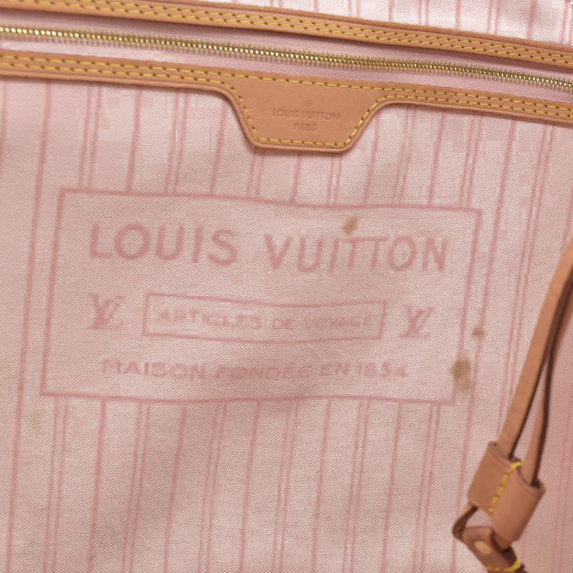 $2200 Louis Vuttion Damier Azur Neverfull GM SD4169 Rose Ballerine