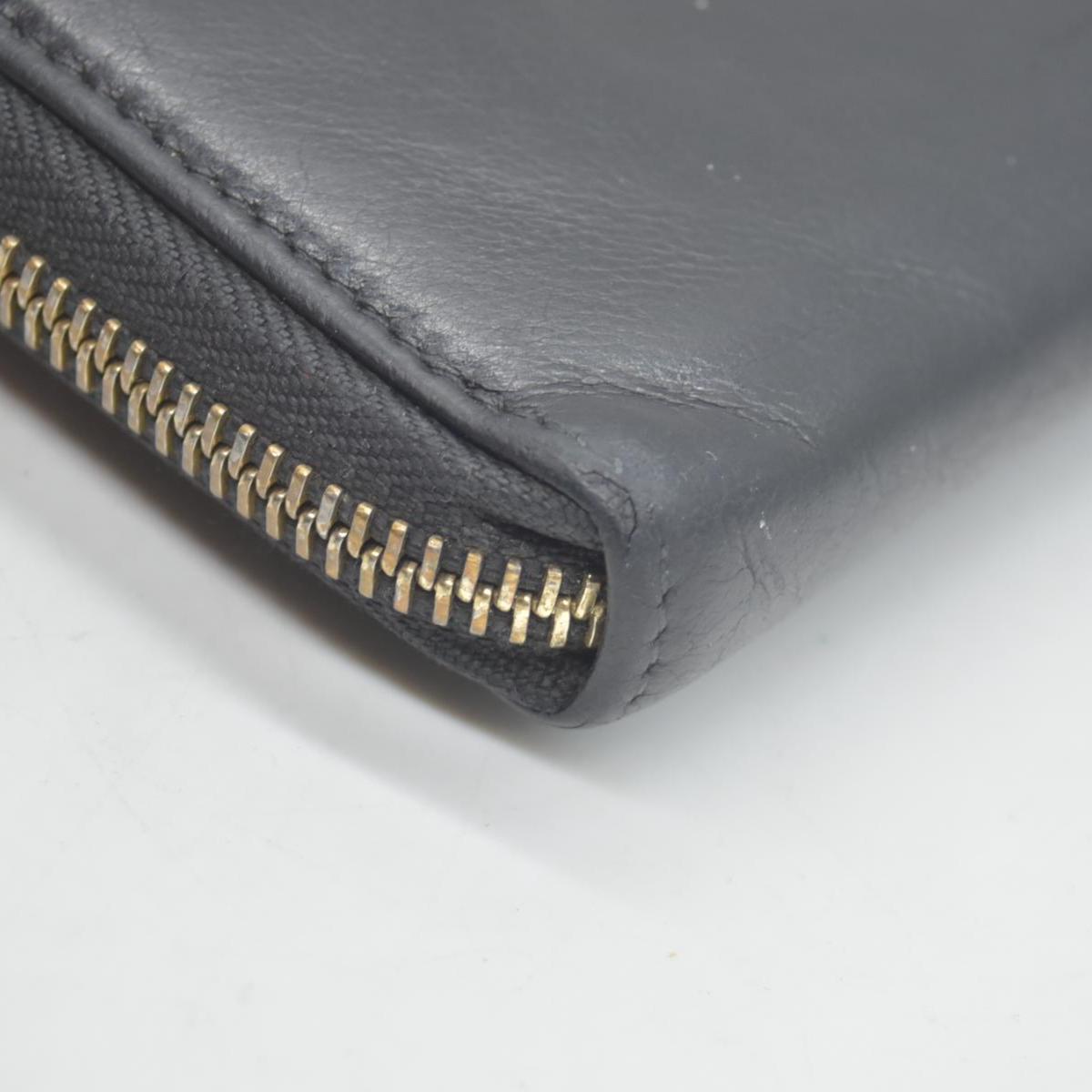 $840 BVLGARI ‘S.BULGARI’ ZIP AROUND WALLET BLACK CONSIGNMENT