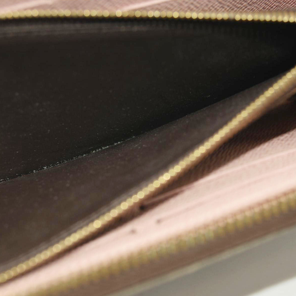 LOUIS VUITTON Damier Ebene Clemence Wallet Rose Ballerine CA0196