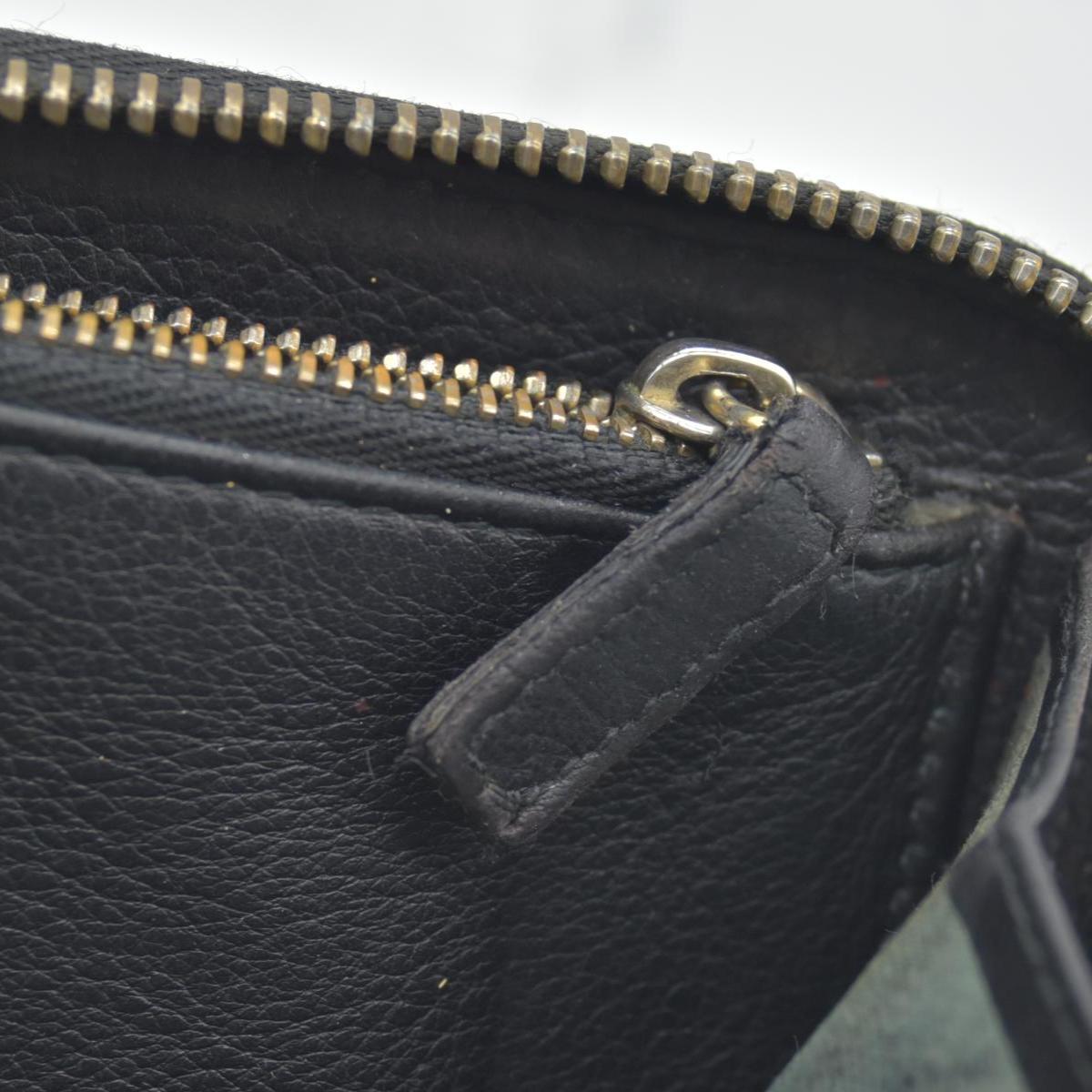 $840 BVLGARI ‘S.BULGARI’ ZIP AROUND WALLET BLACK CONSIGNMENT