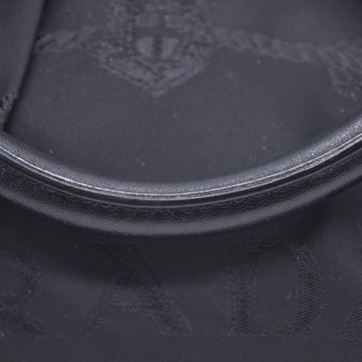 $2450 Prada Jacquard Tote Bag Nylon Gathered Vela Black CONSIGNMENT