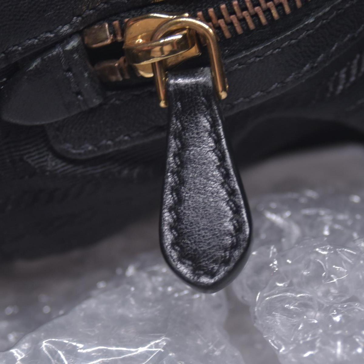 $2450 Prada Jacquard Tote Bag Nylon Gathered Vela Black CONSIGNMENT