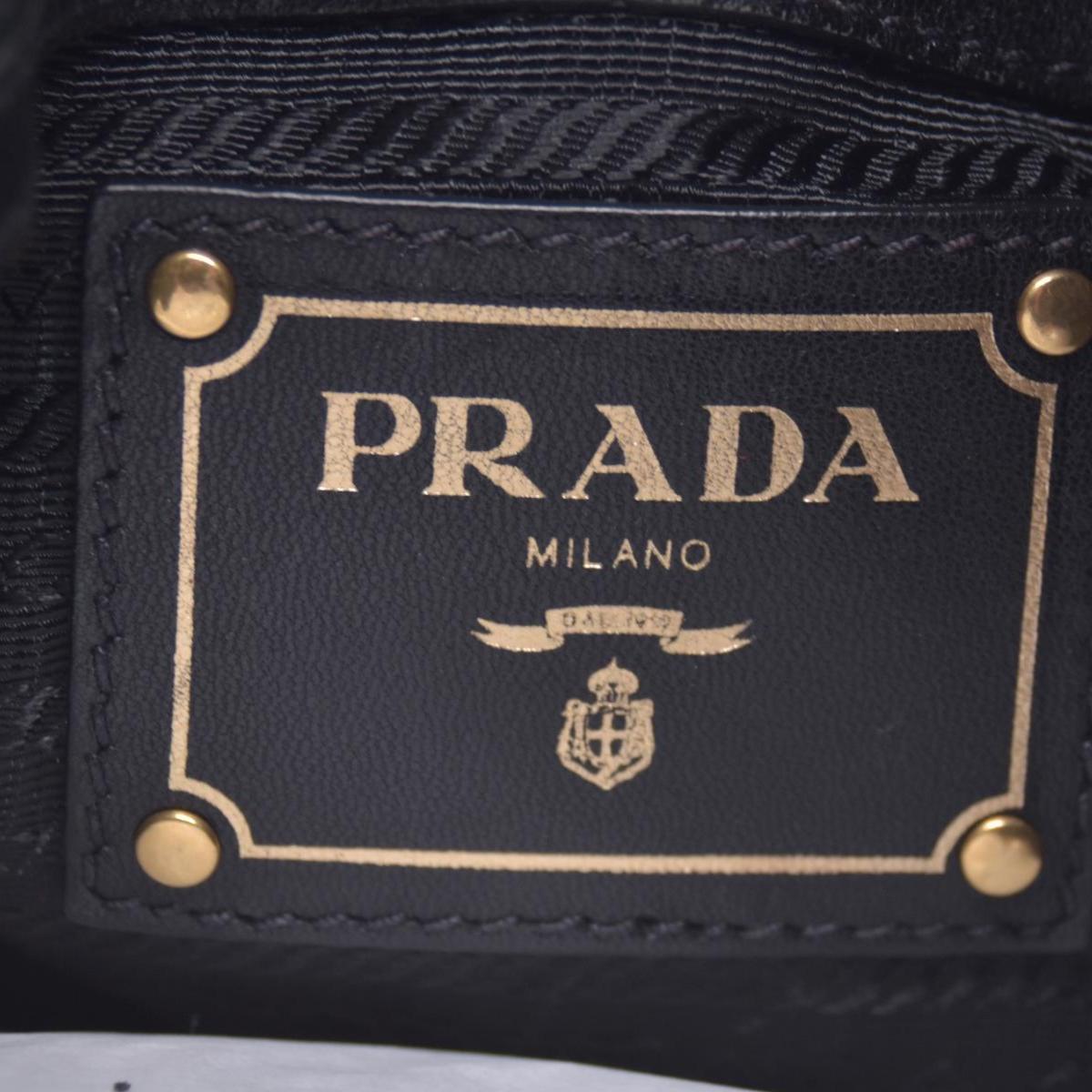 $2450 Prada Jacquard Tote Bag Nylon Gathered Vela Black CONSIGNMENT