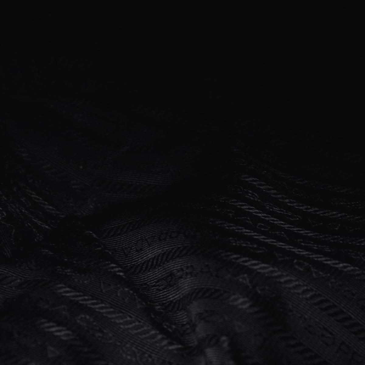$2450 Prada Jacquard Tote Bag Nylon Gathered Vela Black CONSIGNMENT