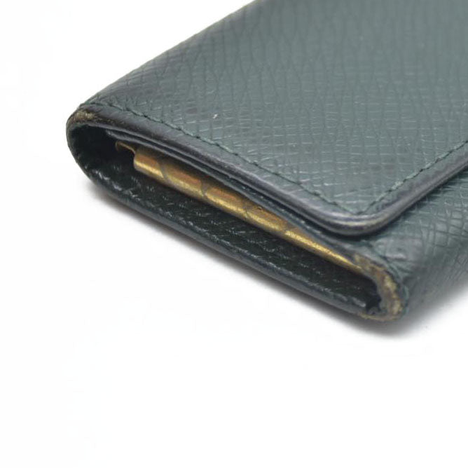 AUCTION $315 Louis Vuitton Taiga Leather Multicles 4 Ring Key Case Epicea CA0976