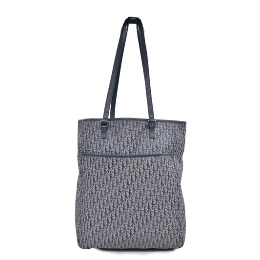 Diior oblique Jacquard Tote Bag Blue CONSIGNMENT