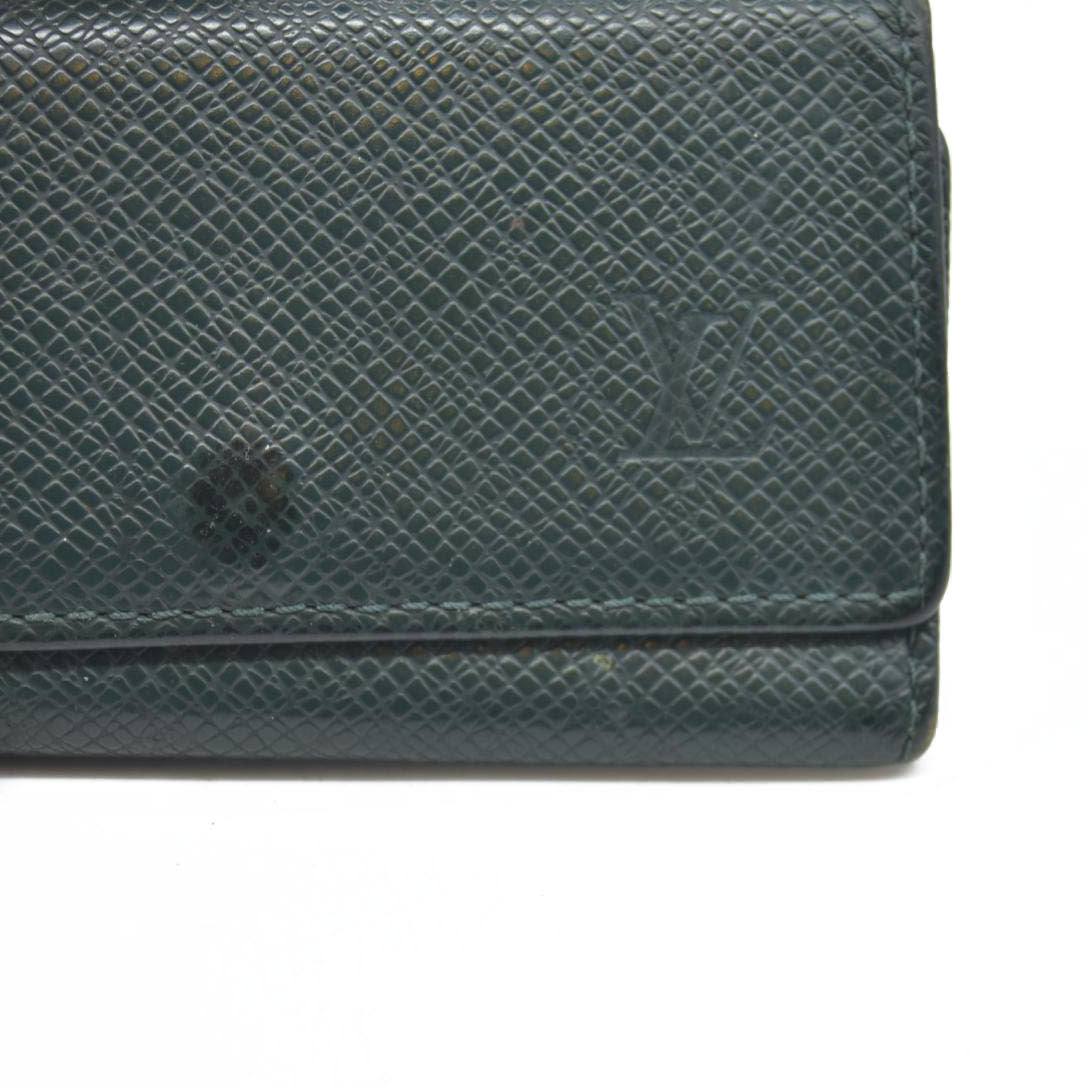 AUCTION $315 Louis Vuitton Taiga Leather Multicles 4 Ring Key Case Epicea CA0976