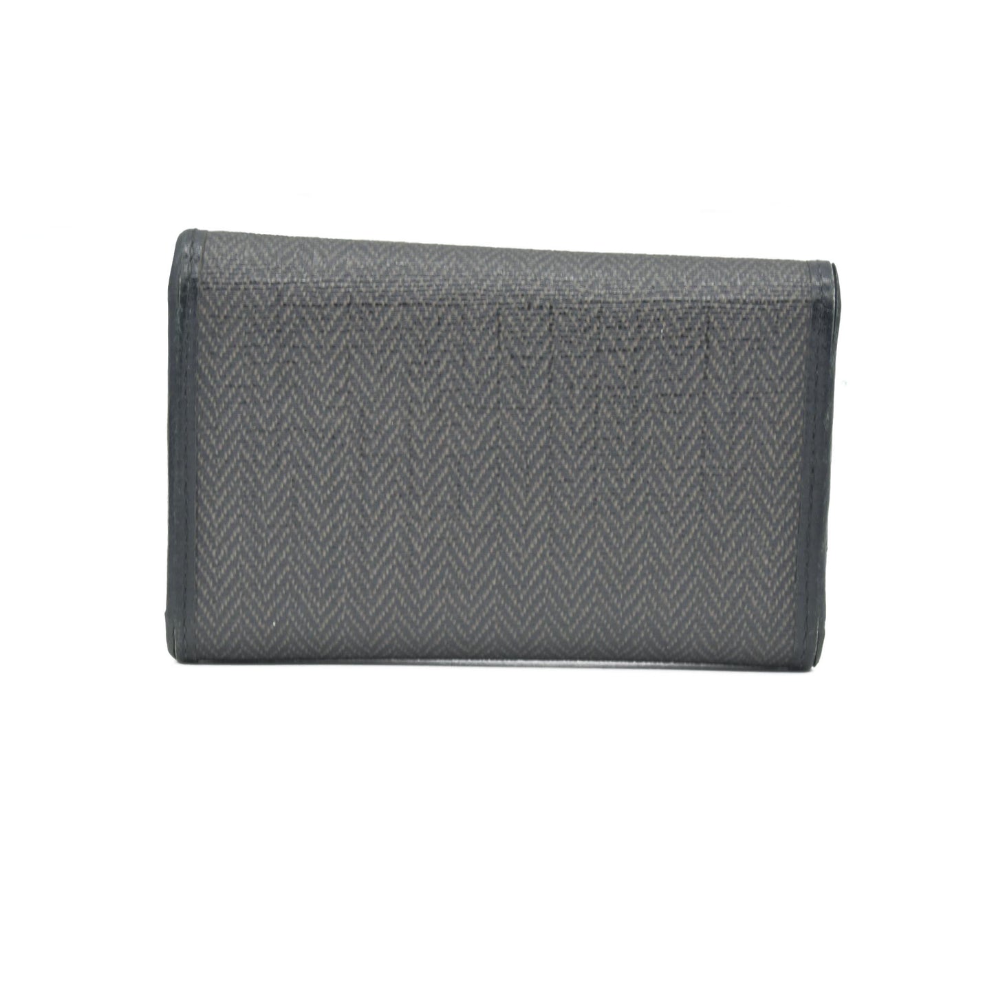 BVLGARI Weekend Gray PVC Black Leather 6 Pics Key Cases CONSIGNMENT