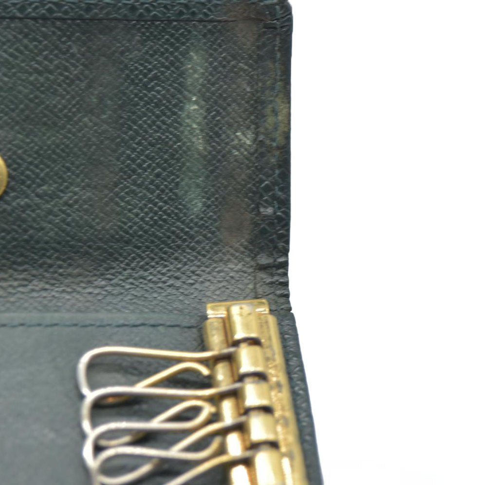 AUCTION $315 Louis Vuitton Taiga Leather Multicles 4 Ring Key Case Epicea CA0976