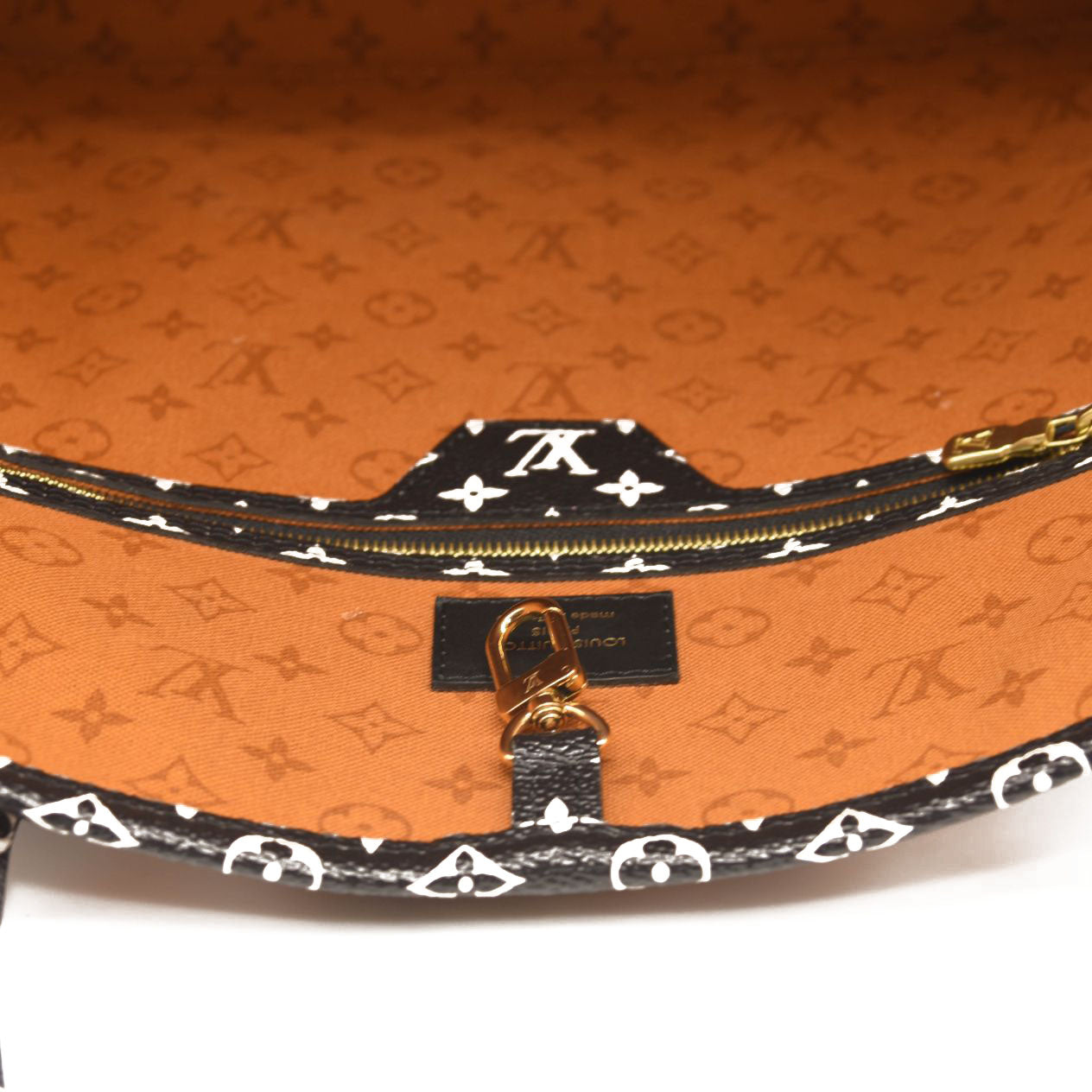 LOUIS VUITTON Monogram Giant Crafty Neverfull MM Creme Caramel