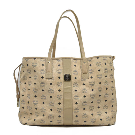 $830 MCM Tote Beige Large Liz Reversible Tote