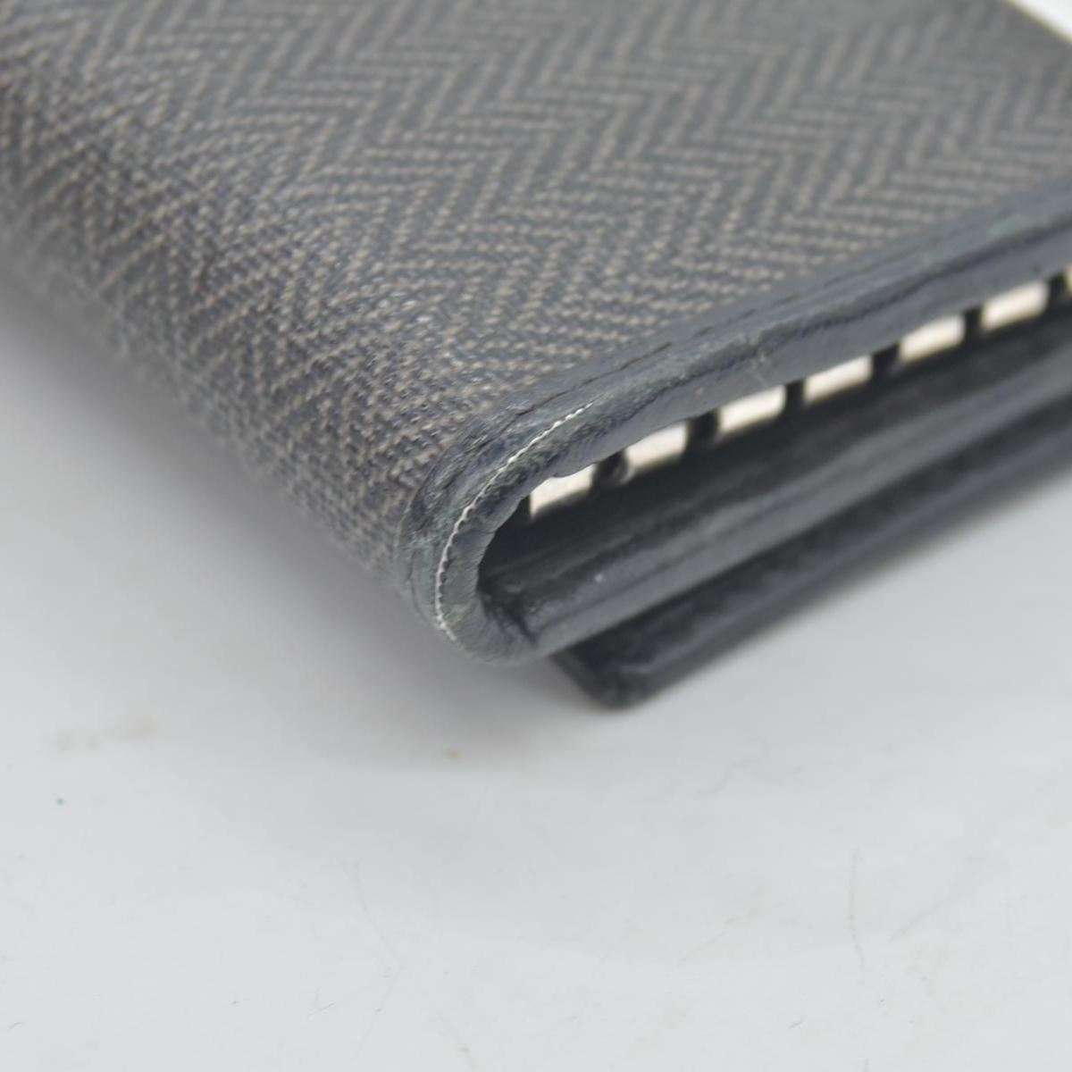 BVLGARI Weekend Gray PVC Black Leather 6 Pics Key Cases CONSIGNMENT