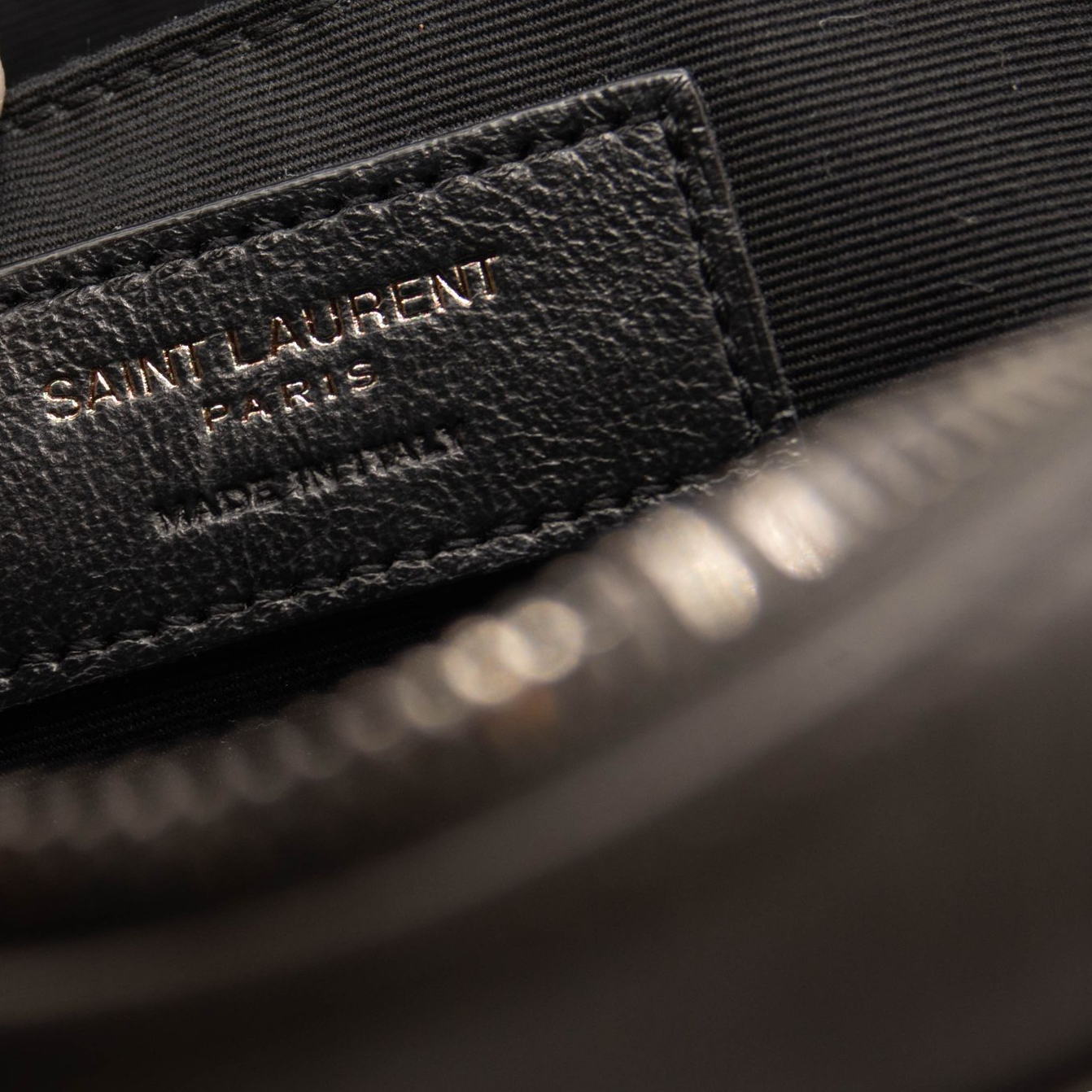 Saint Laurent Calfskin Matelasse Monogram Lou Camera Bag Graphite