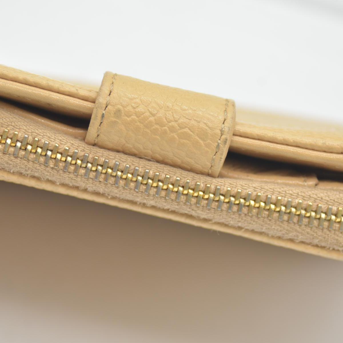 $700 Chanel Caviar Timeless CC Zip Around Coin Purse Beige CONSIGNMENT