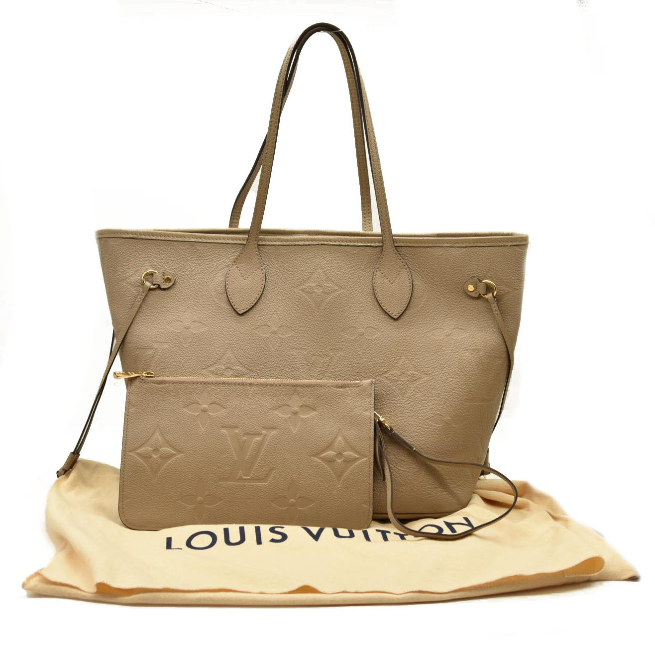 Louis Vuitton  Empreinte Monogram Giant Neverfull MM Tourterelle RFID