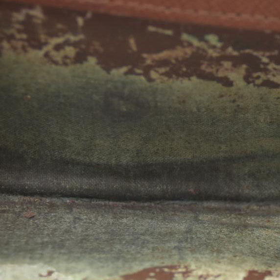 AUCTION $430 Louis Vuitton Monogram Porte Monnaie Plat Coin Purse Wallet Brown