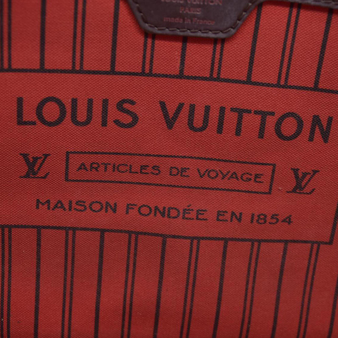 $2170 Louis Vuitton Damier Ebene Neverfull AR2260