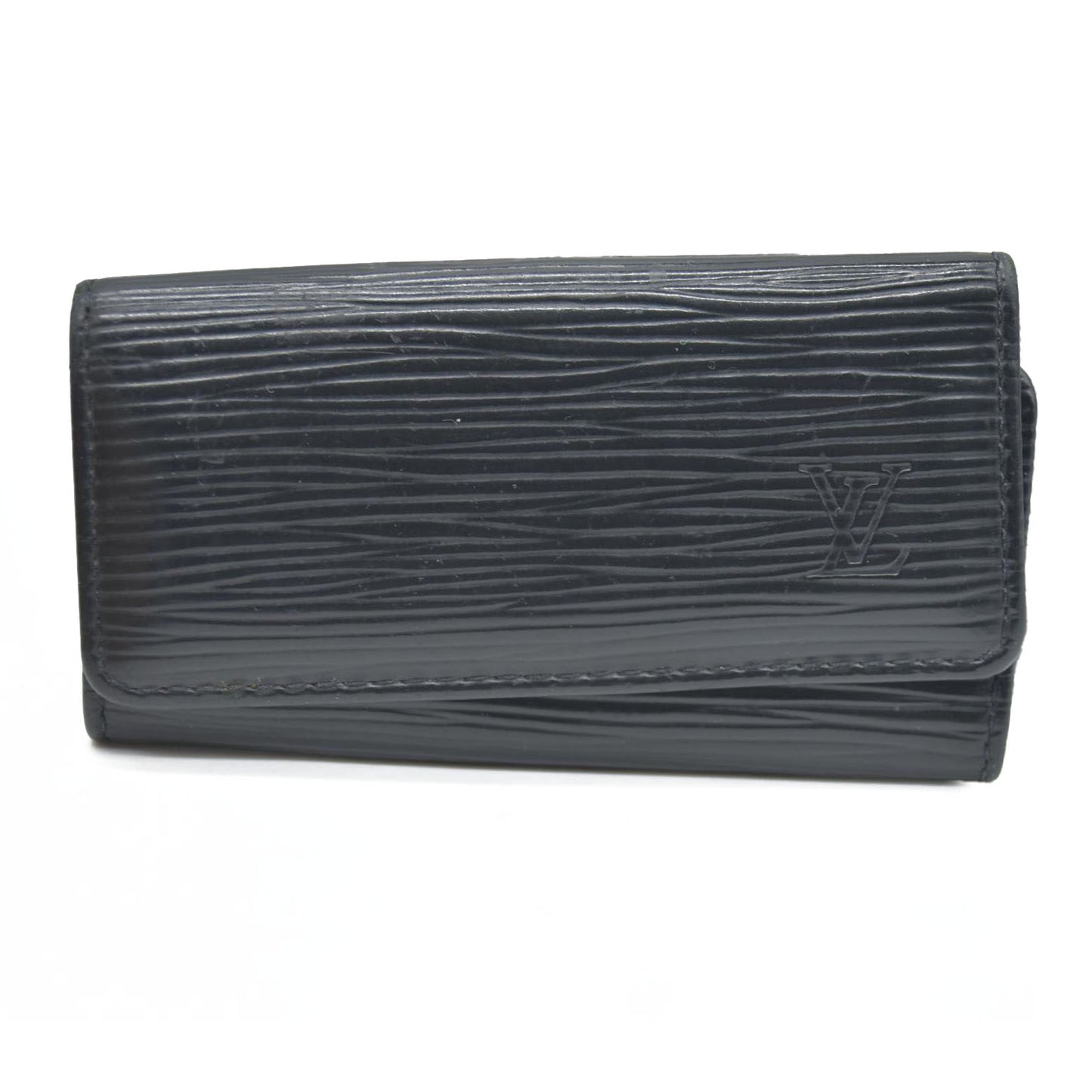 $320 AUCTION Louis Vuitton Epi Multicles 4 Key Holder Black CA1015