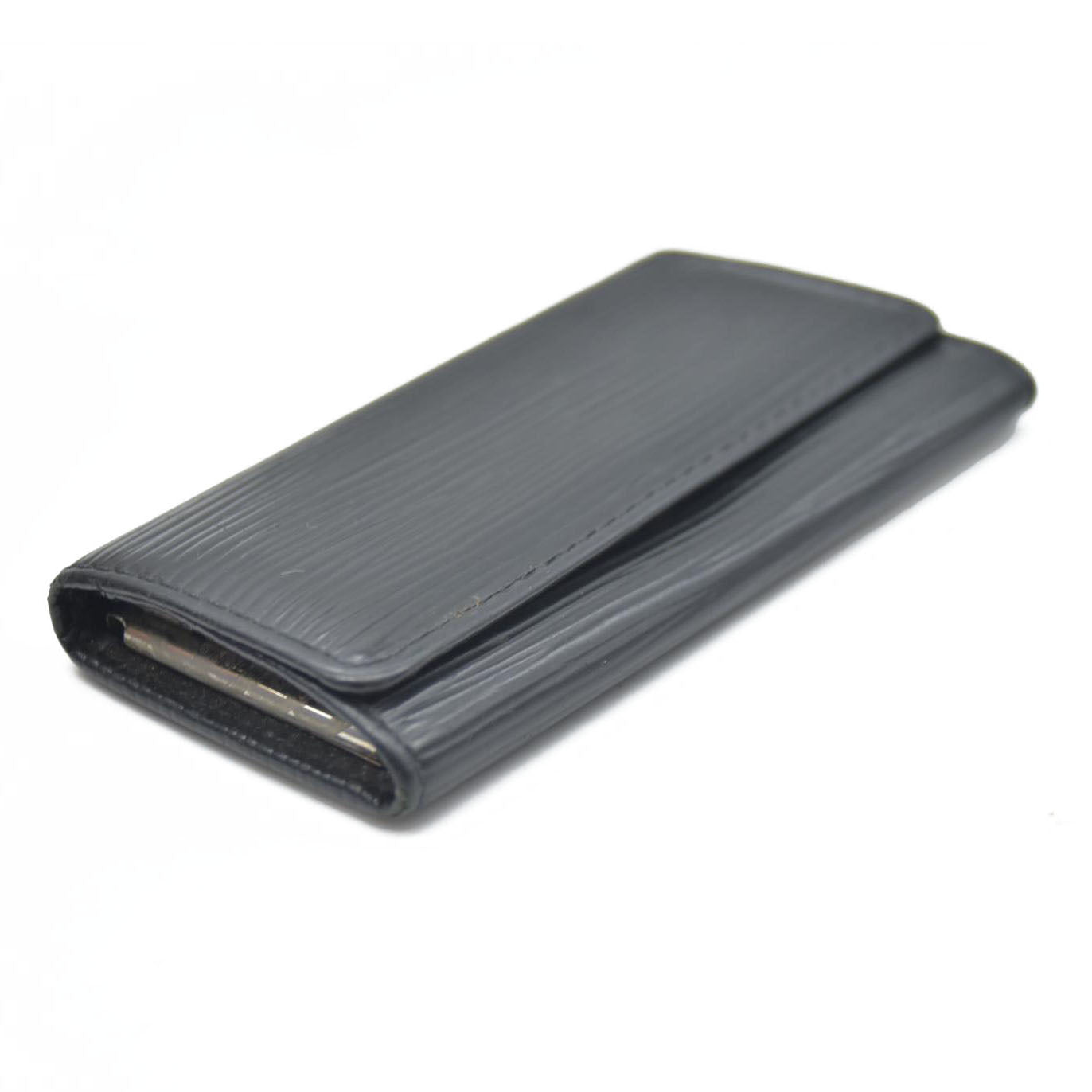 AUCTION $320 Louis Vuitton Epi Multicles 4 Key Ring Holder Black CA1015