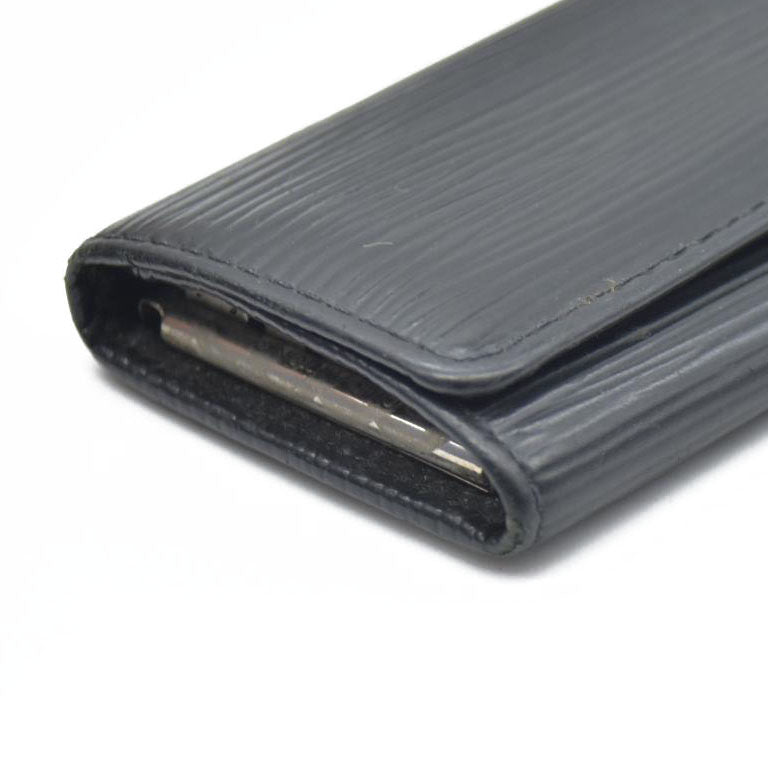 $320 AUCTION Louis Vuitton Epi Multicles 4 Key Holder Black CA1015