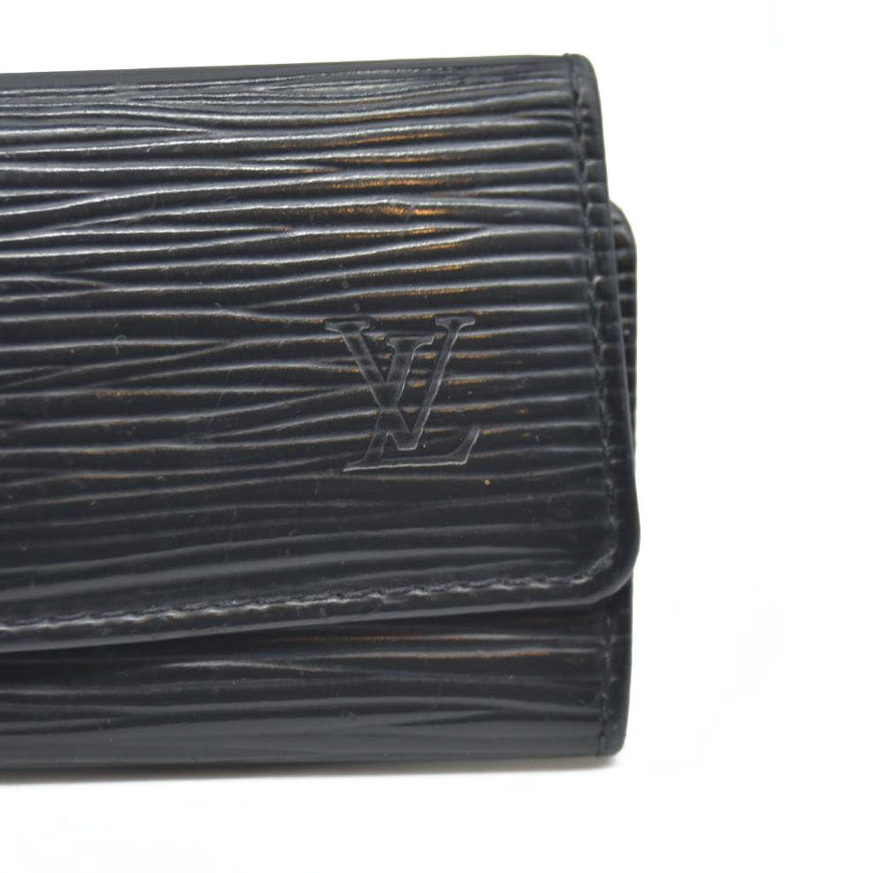 $320 AUCTION Louis Vuitton Epi Multicles 4 Key Holder Black CA1015