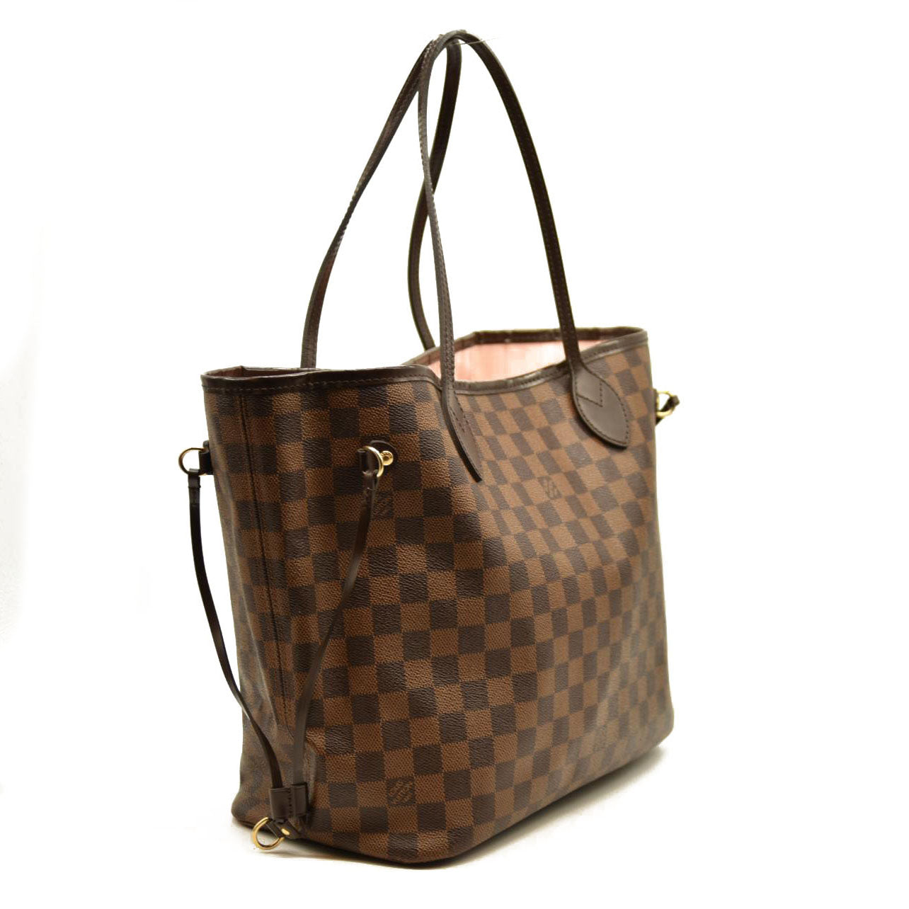 Louis Vuitton  Damier Ebene Neo Neverfull MM Rose Ballerine - Minor Stains on interior