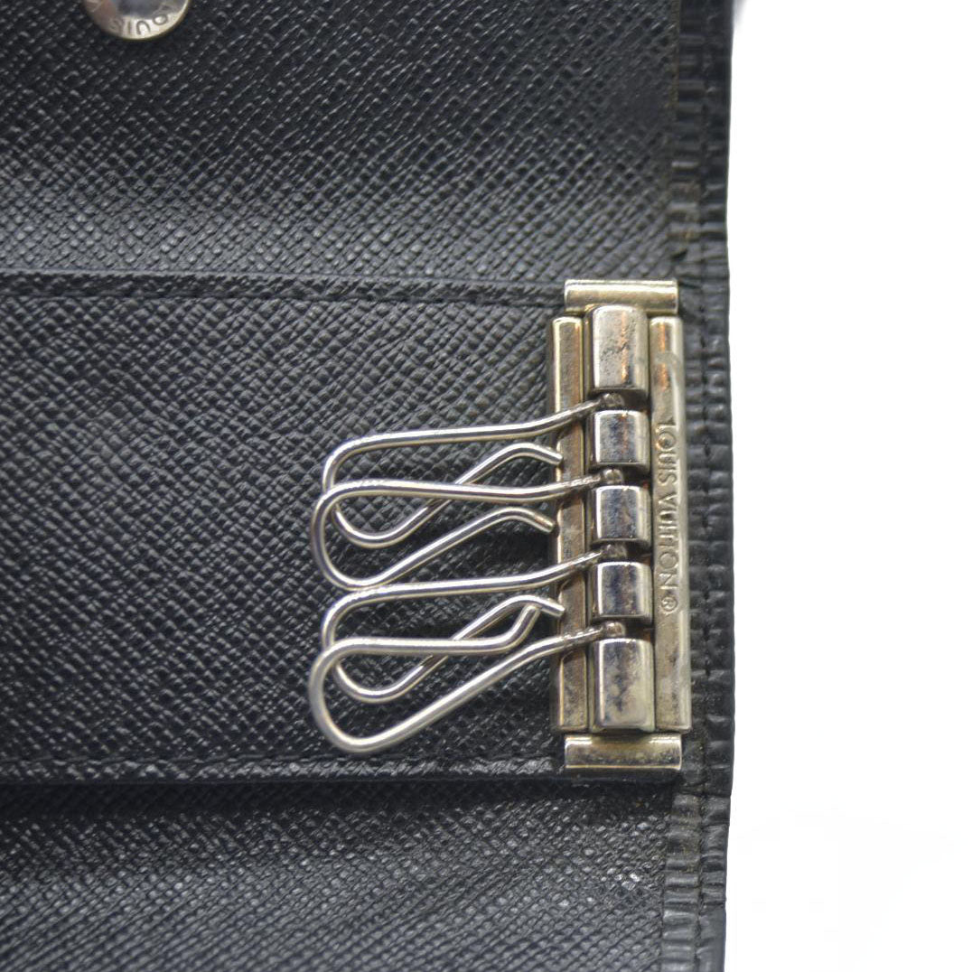 AUCTION $320 Louis Vuitton Epi Multicles 4 Key Ring Holder Black CA1015