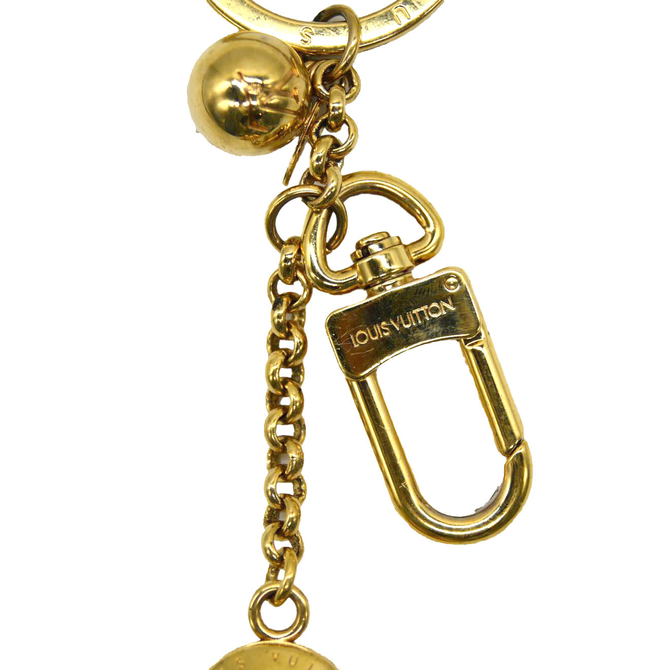 Louis Vuitton  Metal Eclipse Bag Charm Key Holder Gold