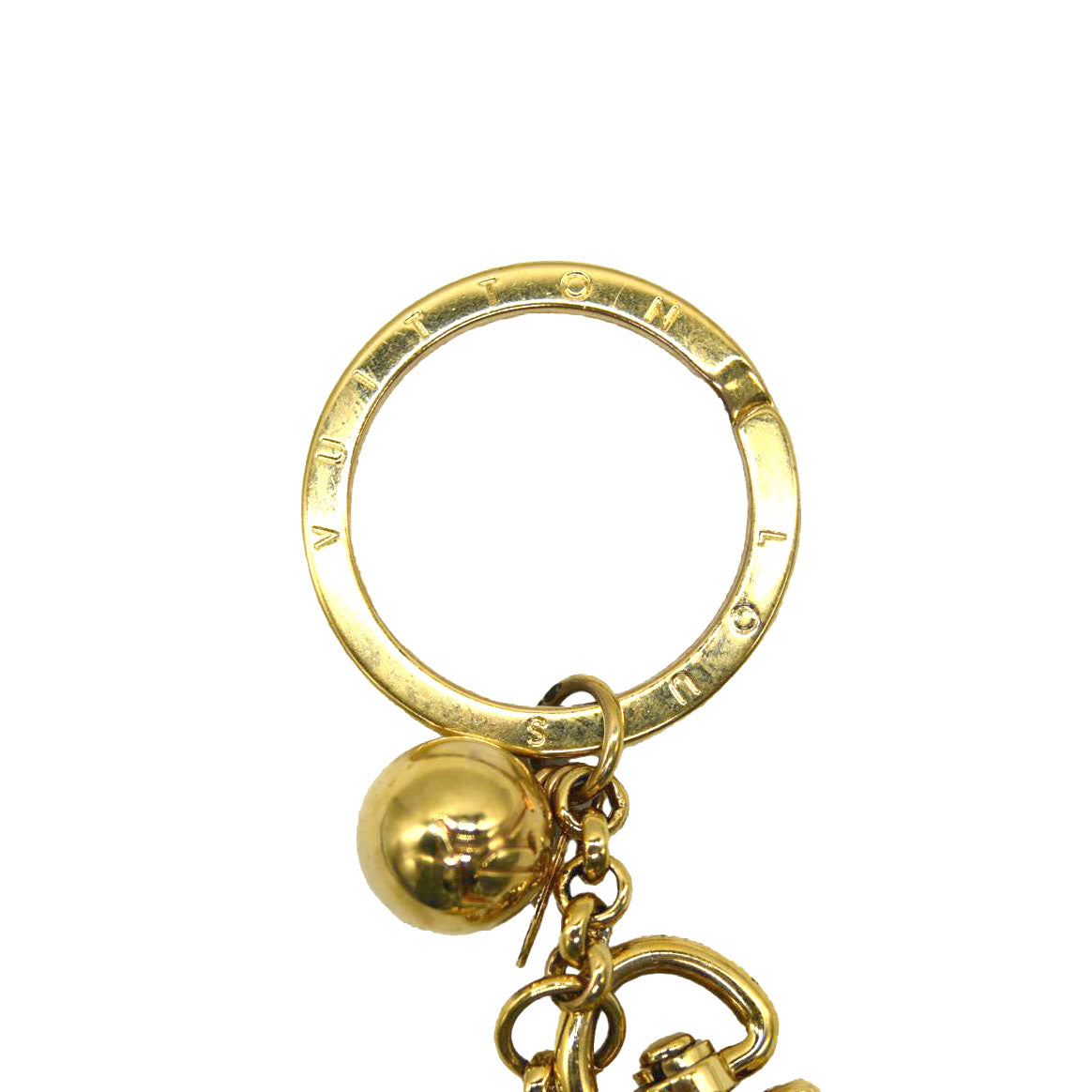 Louis Vuitton  Metal Eclipse Bag Charm Key Holder Gold