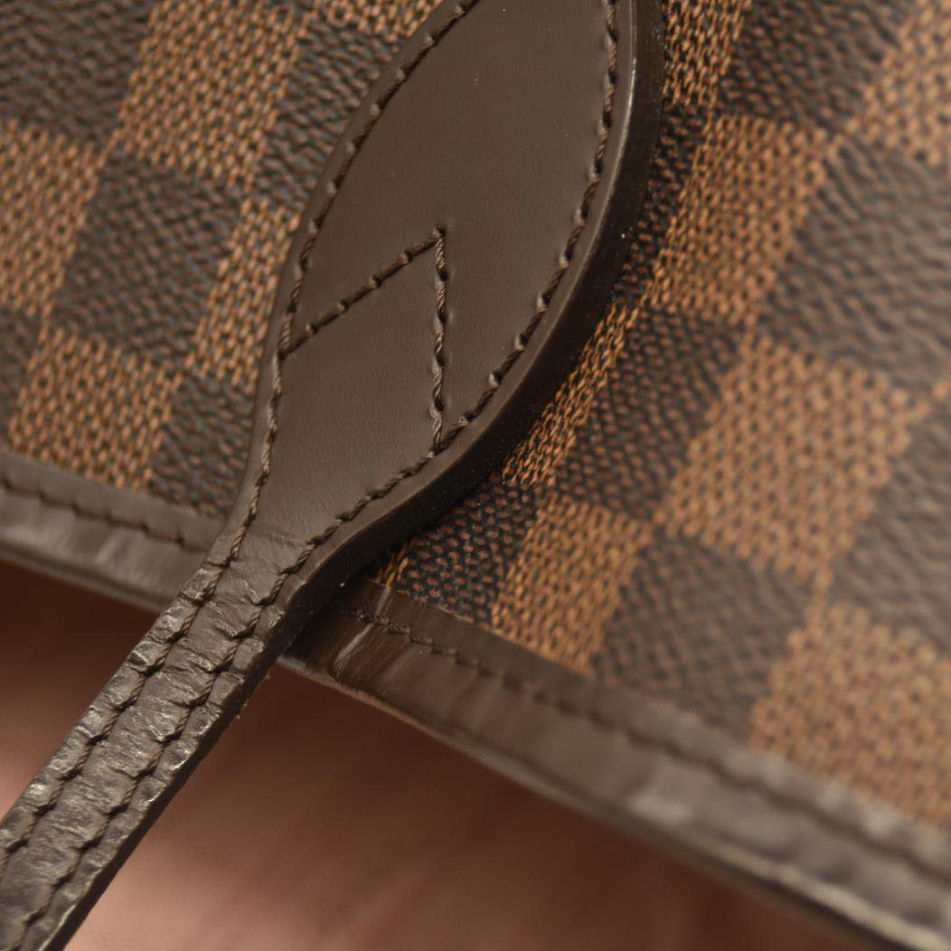 Louis Vuitton  Damier Ebene Neo Neverfull MM Rose Ballerine - Minor Stains on interior