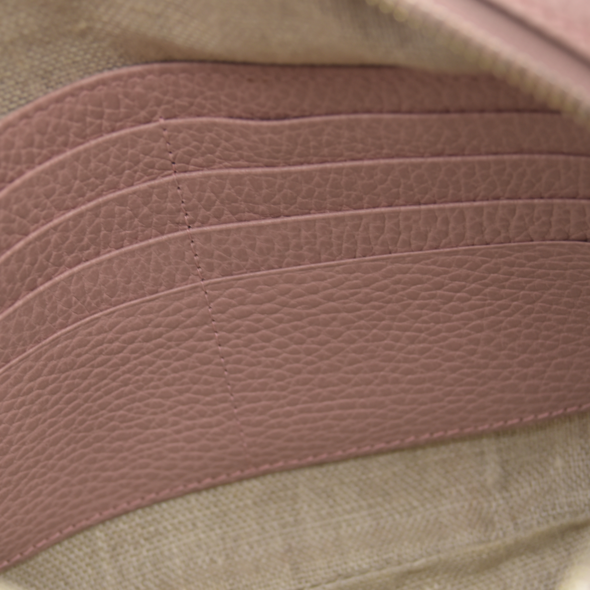 $1290 Gucci Monogram Mini Bree Messenger Bag Beige Soft Pink
