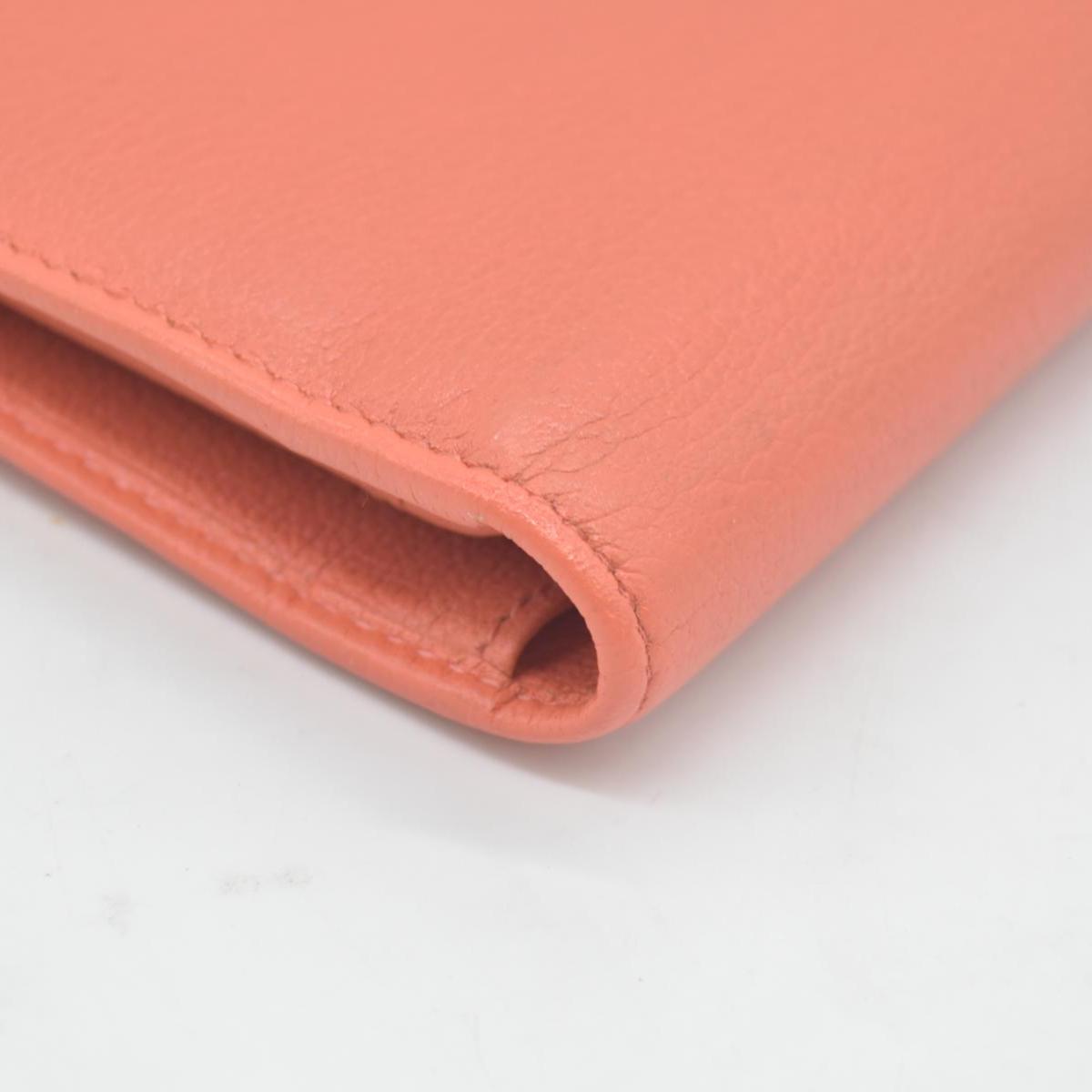 $925 2008 Chanel Camellia Butterfly Coco Mark Fisher Pink Long Wallet CONSIGNMENT