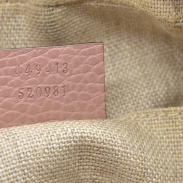 $1290 Gucci Monogram Mini Bree Messenger Bag Beige Soft Pink