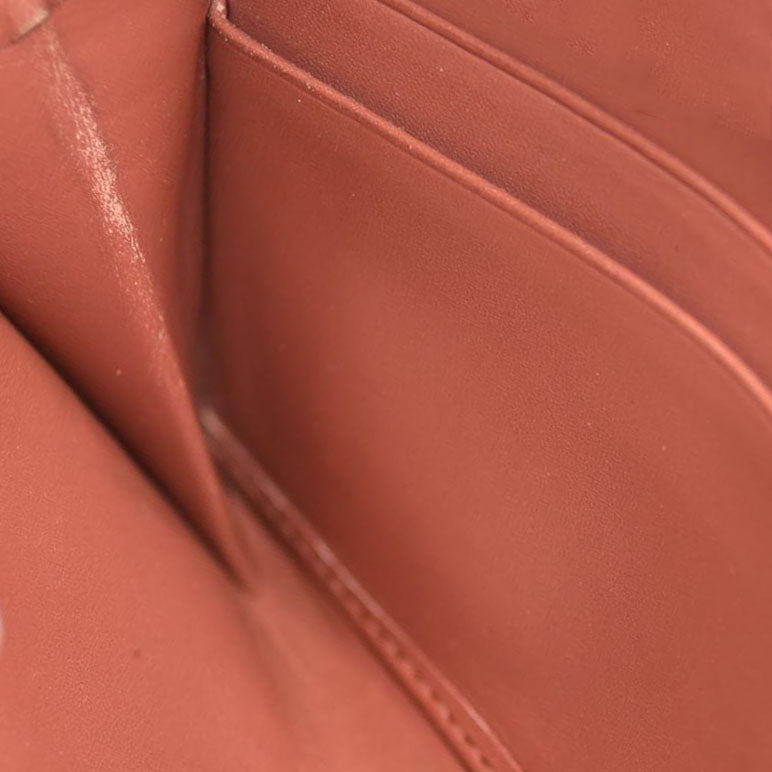 Miu Miu  Vernice Crocodile Embossed Calfskin Zip Around Wallet Cipria