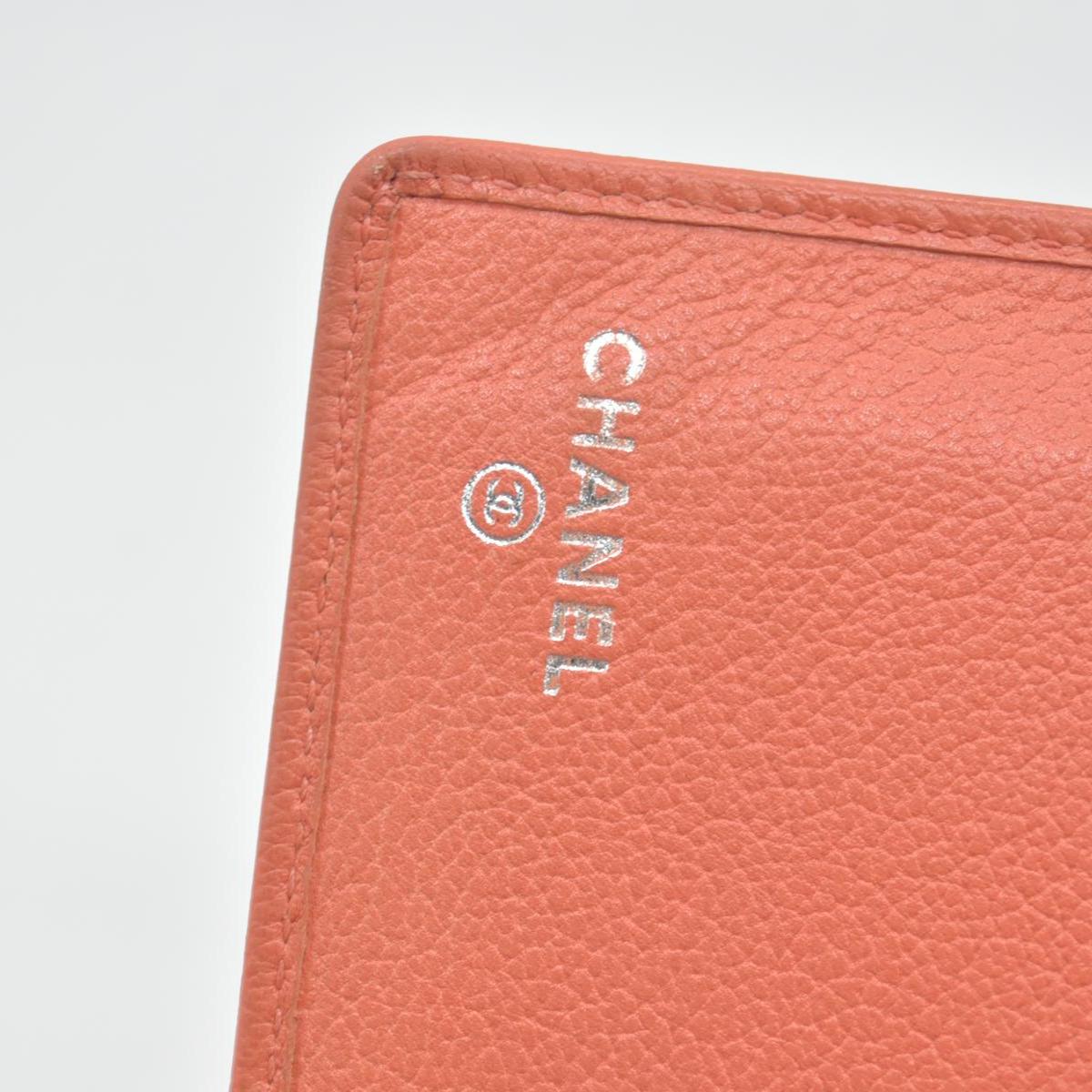 $925 2008 Chanel Camellia Butterfly Coco Mark Fisher Pink Long Wallet CONSIGNMENT
