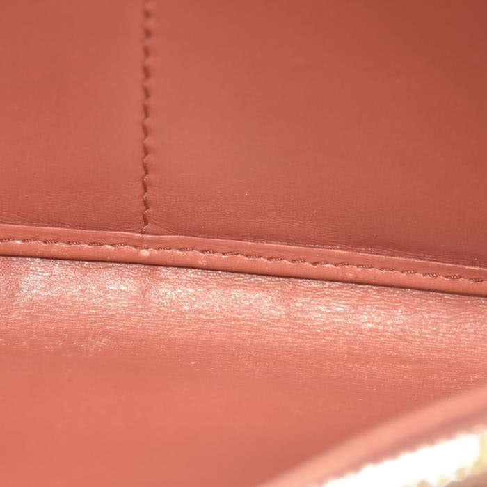 Miu Miu  Vernice Crocodile Embossed Calfskin Zip Around Wallet Cipria