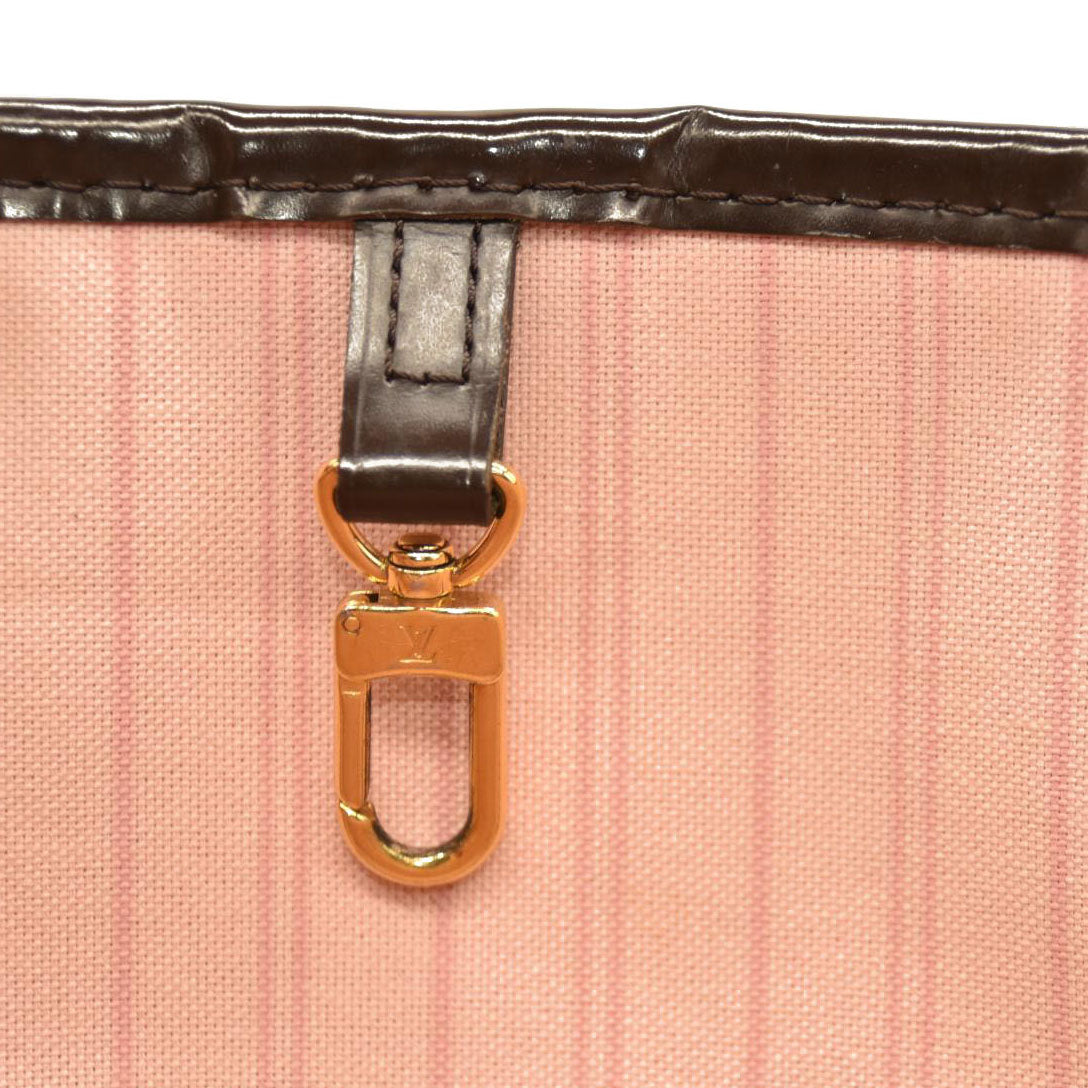 Louis Vuitton  Damier Ebene Neo Neverfull MM Rose Ballerine - Minor Stains on interior