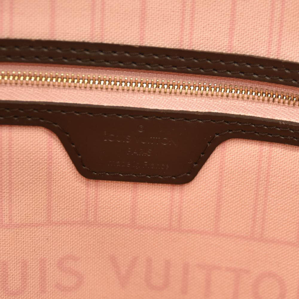 Louis Vuitton  Damier Ebene Neo Neverfull MM Rose Ballerine - Minor Stains on interior