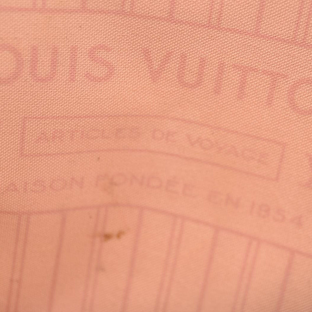 Louis Vuitton  Damier Ebene Neo Neverfull MM Rose Ballerine - Minor Stains on interior