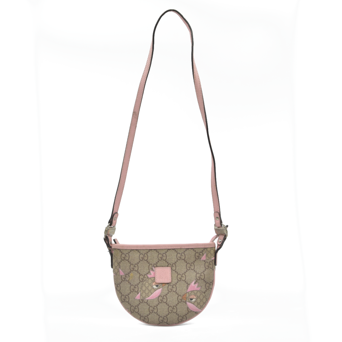 $810 Gucci Children's Zoo Shoulder Bag Printed GG Coated Canvas