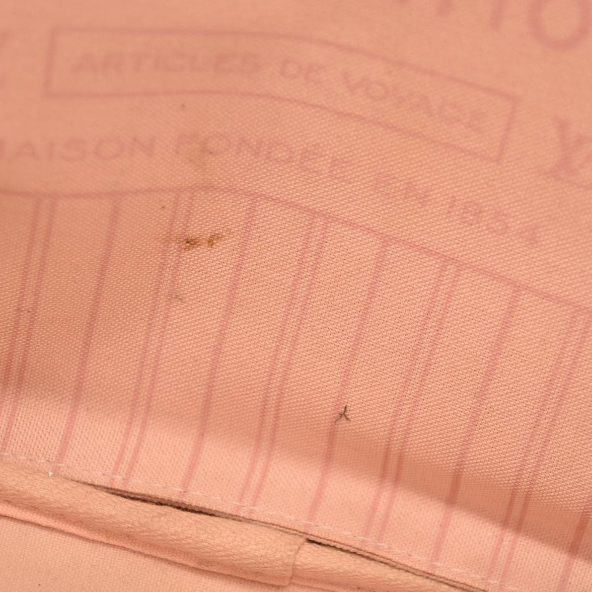 Louis Vuitton  Damier Ebene Neo Neverfull MM Rose Ballerine - Minor Stains on interior