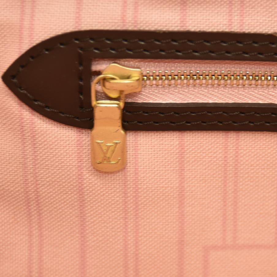 Louis Vuitton  Damier Ebene Neo Neverfull MM Rose Ballerine - Minor Stains on interior