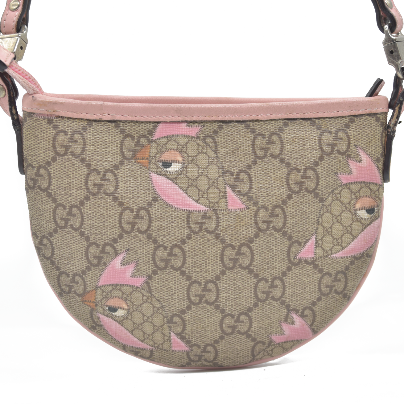$810 Gucci Children's Zoo Shoulder Bag Printed GG Coated Canvas