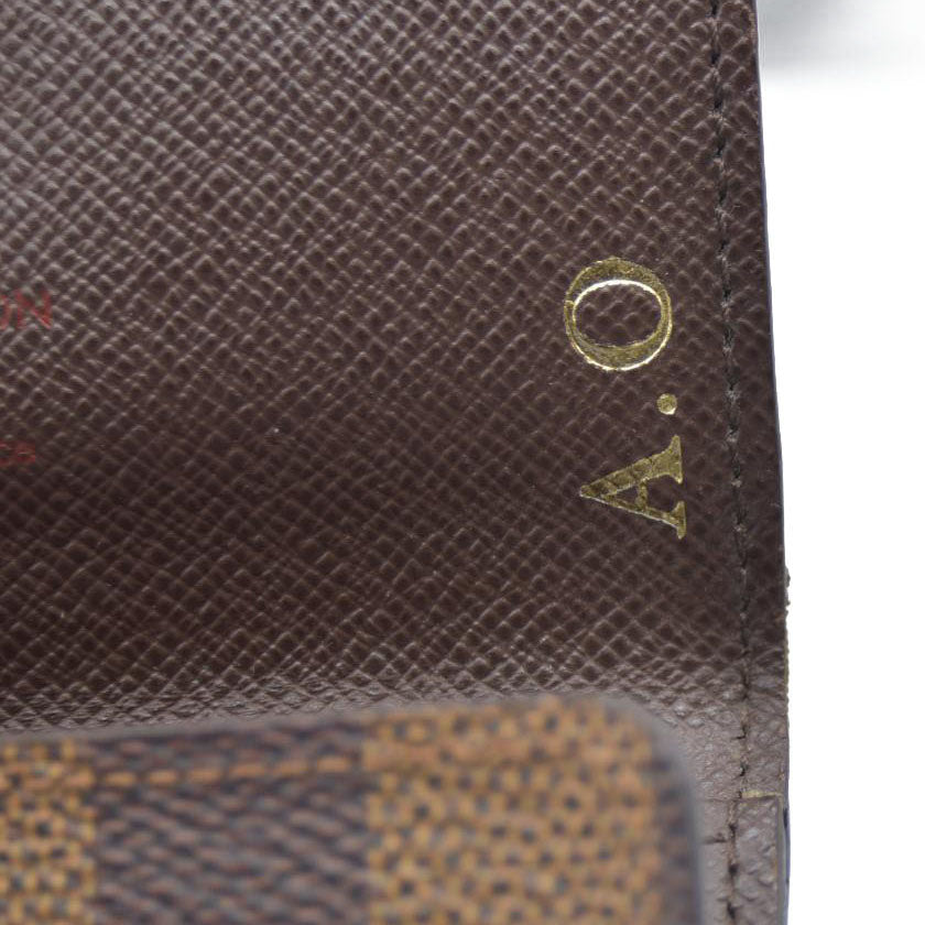 AUCTION $295 Louis Vuitton Damier Multicles 4 Ring Key Case Brown CT4140