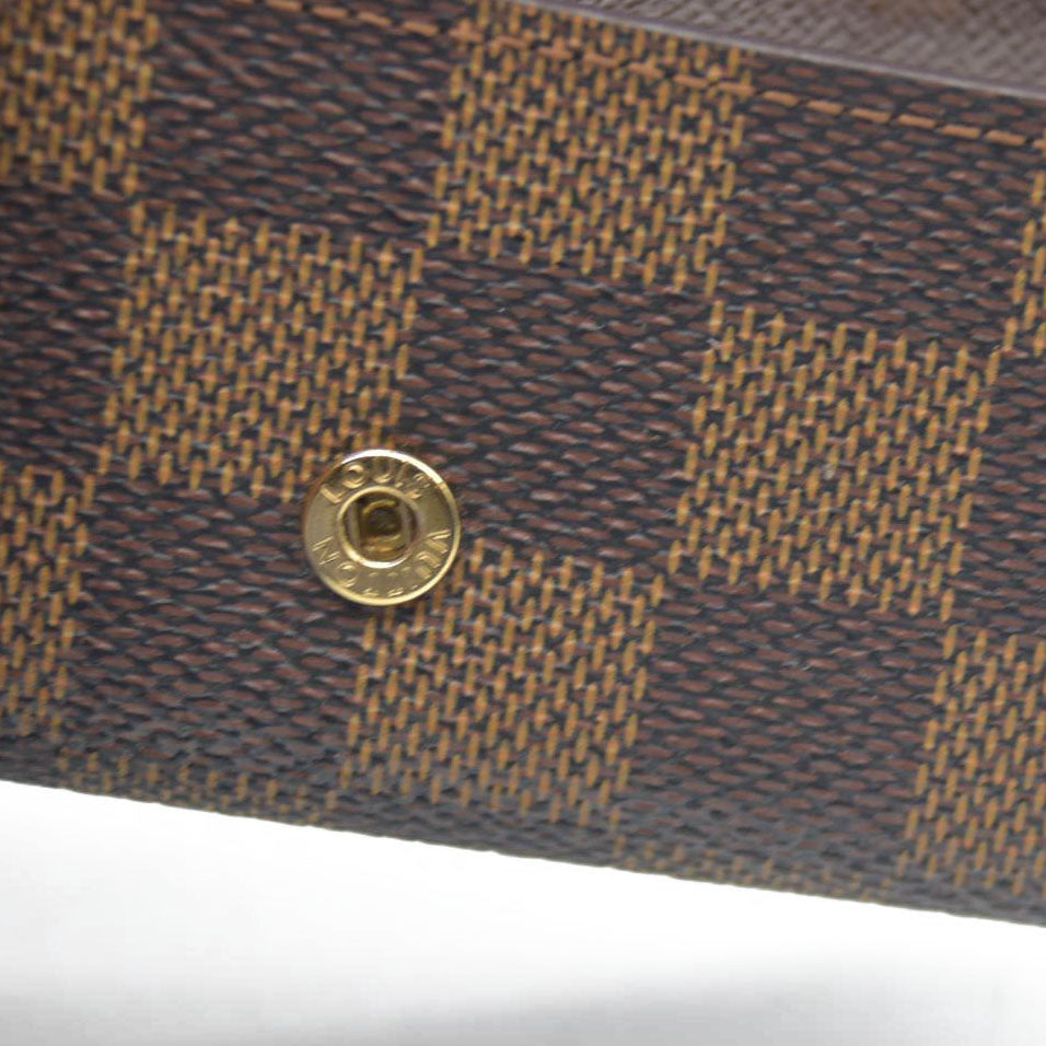 AUCTION $295 Louis Vuitton Damier Multicles 4 Ring Key Case Brown CT4140
